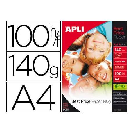 Papel Fotográfico Apli Glossy 140 g/m2