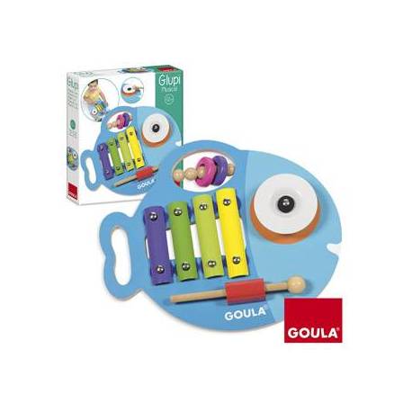 Juego Didactico a partir de 2 años Glupy musical 3 en 1 marca Goula