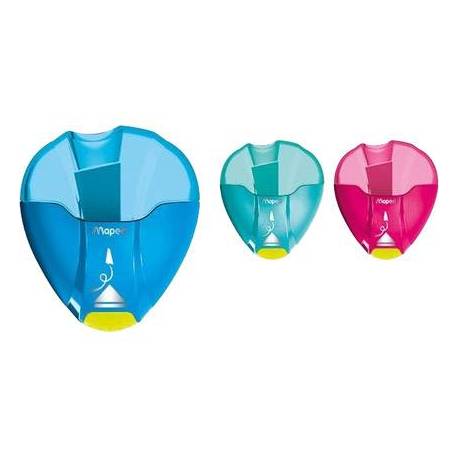 Sacapuntas Plastico Maped I-Gloo 1 uso con Deposito Colores Surtidos