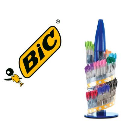 Expositor Boligrafo marca Bic cristal colores surtidos 0,4 mm