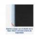 Cuaderno Oxford Ebook 8 A4+ Negro y Turquesa Tapa Plastico Cuadricula 5 mm