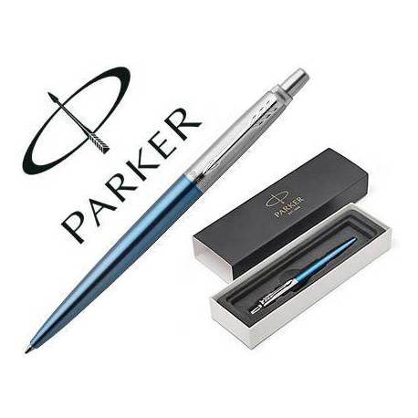 Bolígrafo Parker Jotter Waterllo CT Punta 1mm Tinta Azul Color Azul en Estuche
