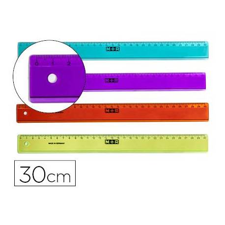 Regla plastico Mor 30 cm Colores surtidos