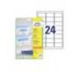 Etiqueta Adhesiva Avery 63,5x33,9 mm blanco Caja con 25 hojas