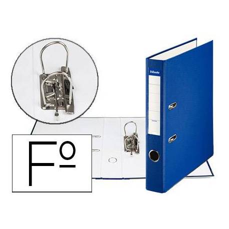 Archivador de Palanca Esselte Carton Forrado Folio Lomo de 50 mm Azul