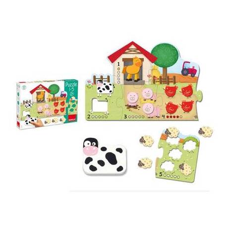 Puzzle a partir de 2 años Animales 1-5 marca Goula