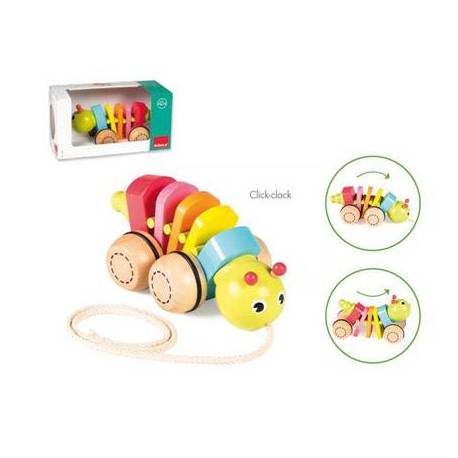 Juego para bebes de Arrastre A partir de 10 meses Gusanito marca Goula