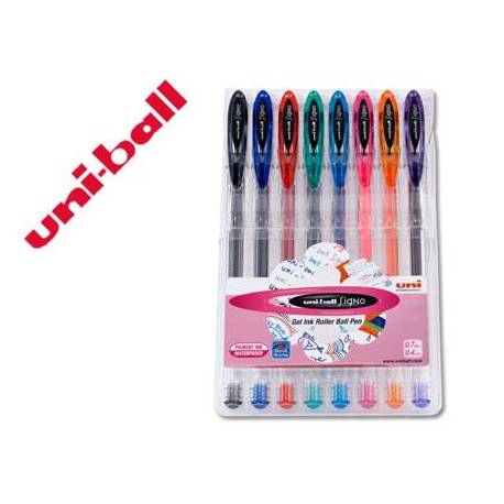 Boligrafo marca Uni Ball UM-120 0,4 mm 8 colores