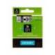 Cinta Dymo D1 color negro y transparente 12mm x 7 mt