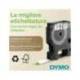 Cinta Dymo D1 nylon color negro y amarillo 12mm x 3,5 mt