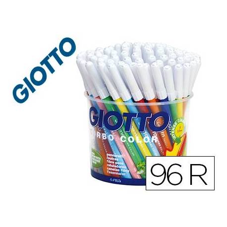 Bote 96 Rotuladores Giotto turbo 12 colores