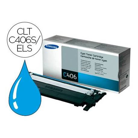 Toner original Samsung CLT-C406S/ELS Cian