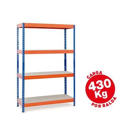 Estantería AR Storage metálica 4 estantes 430 kg