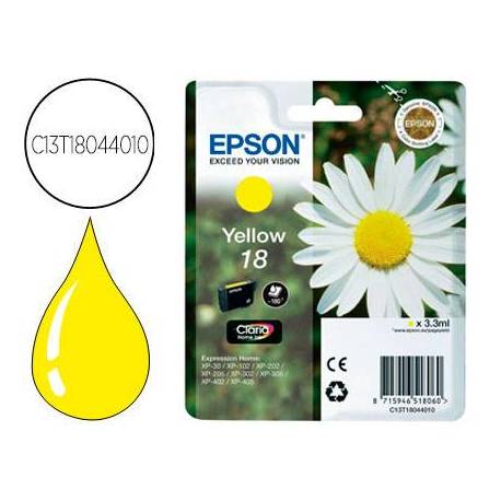 CARTUCHO INK-JET EPSON 18 COLOR AMARILLO C13T18044012