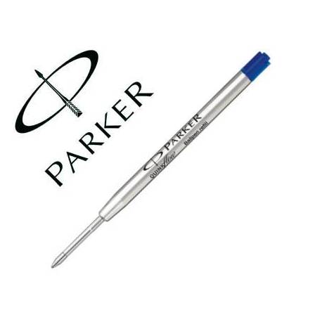 Recambio boligrafo Parker color azul fino.