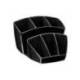 Organizador sobremesa Cep confor color negro