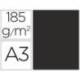 Cartulina Guarro din a3 color negro 185 gr paquete 50 hojas