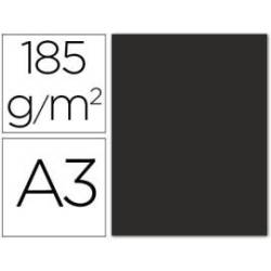 Cartulina Guarro din a3 color negro 185 gr paquete 50 hojas