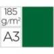 Cartulina Guarro din a3 color verde abeto 185 gr paquete 50 hojas