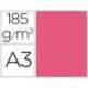Cartulina Guarro din a3 color fucsia 185 gr paquete 50 hojas