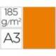 Cartulina Guarro din a3 color naranja 185 gr paquete 50 hojas