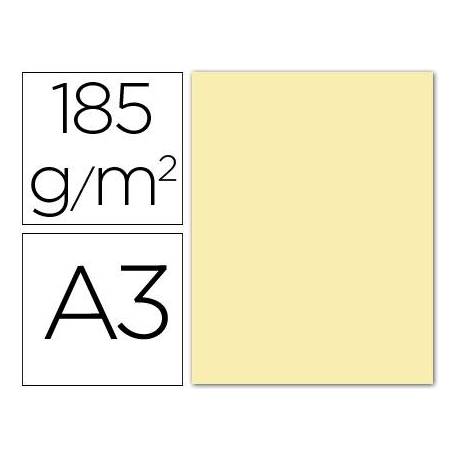 Cartulina Guarro din a3 color crema 185 gr paquete 50 hojas