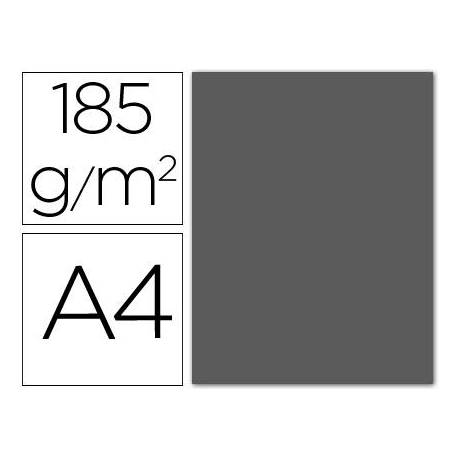 Cartulina Guarro din a4 color gris plomo 185 gr paquete 50 h