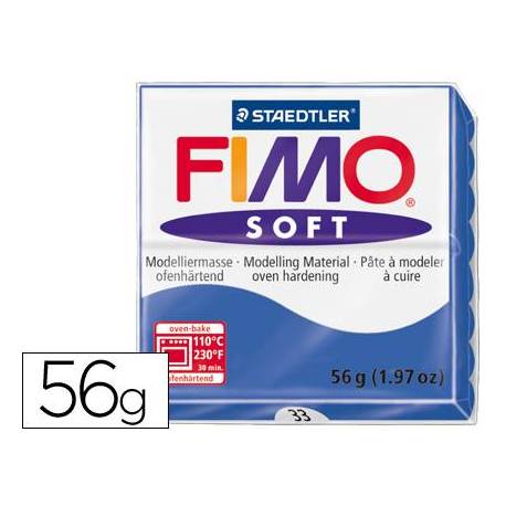 Pasta para modelar Staedtler Fimo Soft color azul brillante