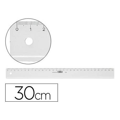 Regla de plastico M+R de 30 cm