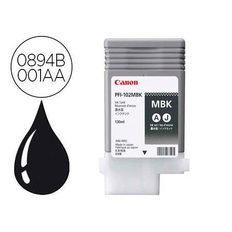 Cartucho Canon PFI-102MBK (0894b001aa) negro mate pigmentado