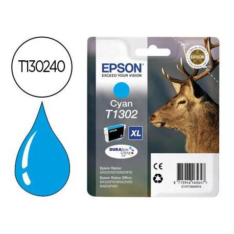 CARTUCHO INK-JET EPSON T1302 COLOR CIAN C13T13024012