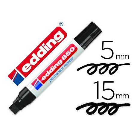 Rotulador Permanente Edding 850 Negro Punta Biselada