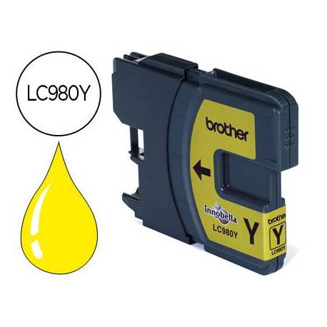 Cartucho Brother LC-980Y Amarillo dcp-145 dcp-165 mfc-250 mfc-290