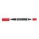 Rotulador Permanente Staedtler Lumocolor Dúo 348 Rojo Doble Punta