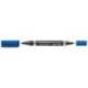 Rotulador Permanente Staedtler Lumocolor Dúo 348 Azul Doble Punta