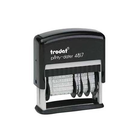 Formulario Trodat con fechador y 12 textos entintaje automatico 4 mm.