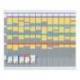 KIT PLANIFICACION DE TARJETAS T MARCA NOBO 66X80 CM 12 COLUMNAS 2X32 RANURAS + 500 TARJETAS T N 2 COLORES SURTIDOS + 100