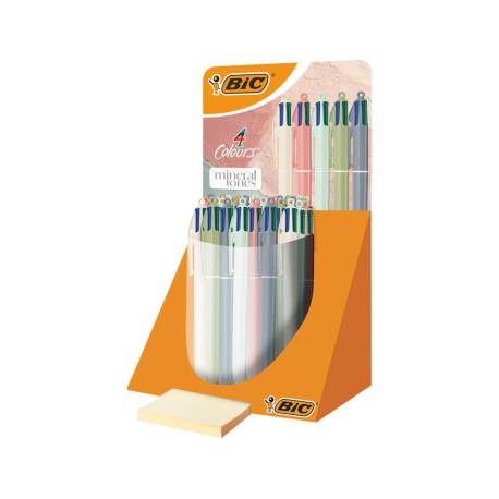 BOLIGRAFO MARCA BIC CUATRO COLORES TONOS MINERALES PUNTA 1 MM