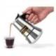 CAFETERA ITALIANA MARCA ORBEGOZO ACERO INOXIDABLE 4 TAZAS APTA PARA TODO TIPO DE COCINAS