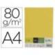 PAPEL COLOR MARCA LIDERPAPEL DIN A4 80 GR AMARILLO INTENSO PAQUETE DE 500 HOJAS
