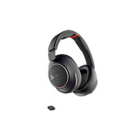 AURICULARES MARCA POLY INALAMBRICO VOYAGER SURROUND 85 UC + ADAPTADOR USB-C/A + SOPORTE DE CARGA