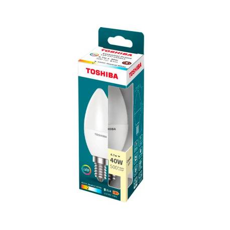 BOMBILLA LED MARCA TOSHIBA ESSENTIAL C37 E14 4.7W LUZ NEUTRA 4000K