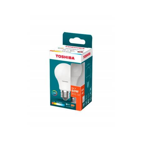 BOMBILLA LED MARCA TOSHIBA ESSENTIAL A60 E27 8W LUZ CALIDA 2700K