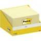 BLOC DE NOTAS ADHESIVAS QUITA Y PON POST-IT 76X127 MM 100 HOJAS COLOR AMARILLO CANARIO RETRACTILADO INDIVIDUALMENTE