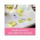 BLOC DE NOTAS ADHESIVAS QUITA Y PON POST-IT 76X127 MM 100 HOJAS COLOR AMARILLO CANARIO RETRACTILADO INDIVIDUALMENTE