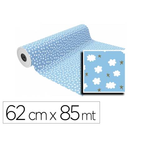 PAPEL DE REGALO MARCA BASIKA IN1903-A BOBINA ANCHO 62 CM LONGITUD 85 M PESO 4 KG GRAMAJE 60 GR