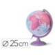GLOBO TERRAQUEO MARCA NOVA RICO CON LUZ BASE Y MERIDIANO COLOR MORADO DIAMETRO 25 CM