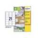 ETIQUETA ADHESIVA MARCA AVERY BLANCA PERMANENTE RECICLADA 100% PARA IMPRESORA LASER 63,5X38,1 MM CAJA DE 315