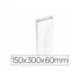SOBRE PAPEL BASIKA CELULOSA COLOR BLANCO CON FUELLE S 150X300X60 MM PAQUETE DE 25 UNIDADES