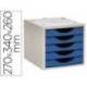 FICHERO CAJONES DE SOBREMESA Q-CONNECT 5 CAJONES COLOR AZUL 270X340X260 MM